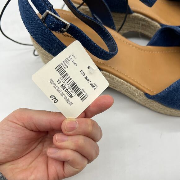 a.n.a Womens Dukes Heeled Sandals Denim Blue Size 11M - Picture 5 of 12